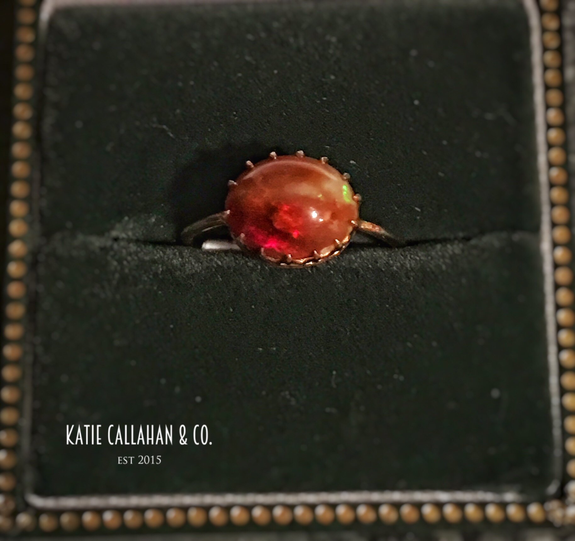 Boulder Opal Stick Pin to Ring Conversion (Vintage)