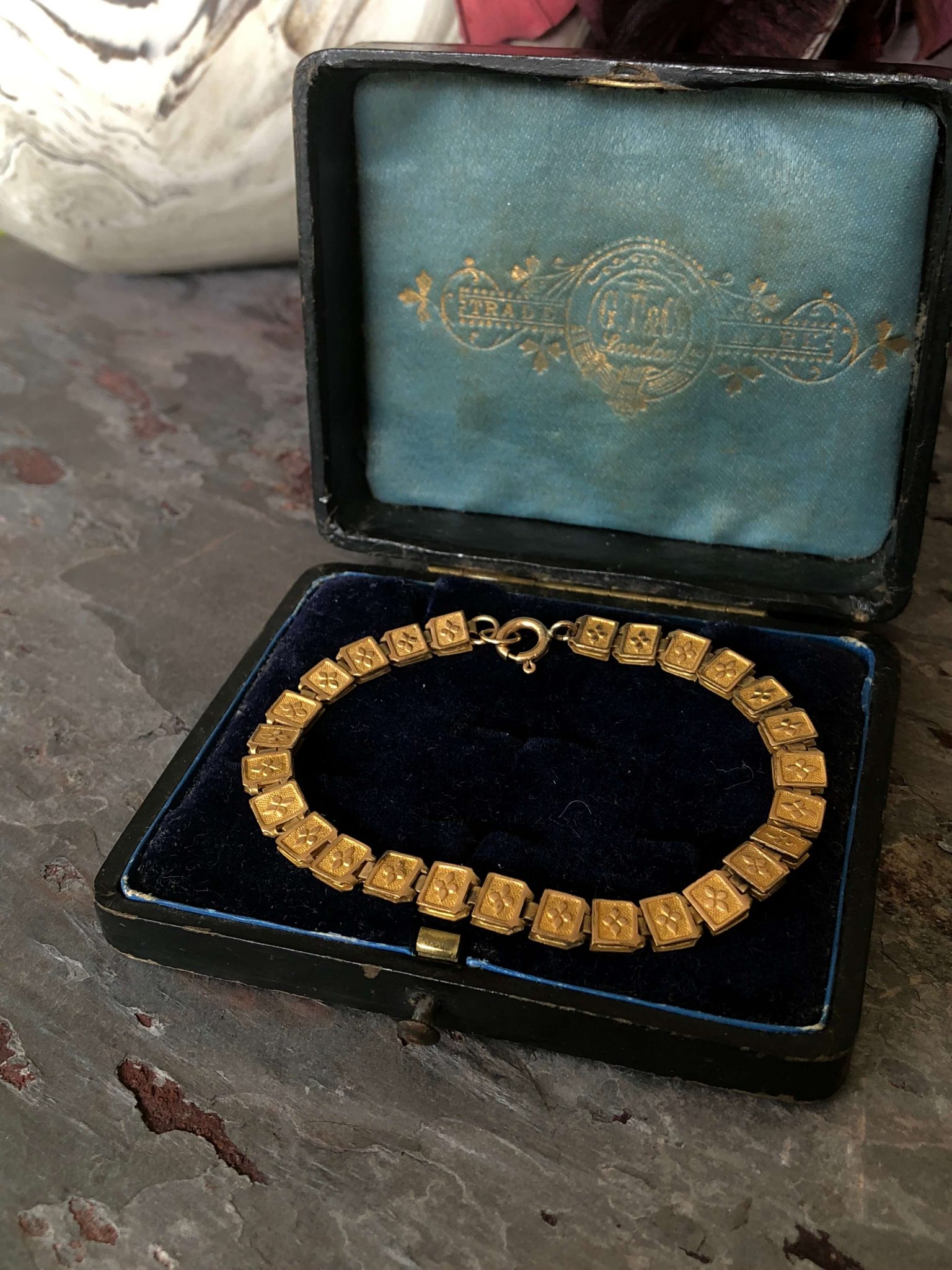 Vintage Gold Filled Mid Century Panel Bracelet