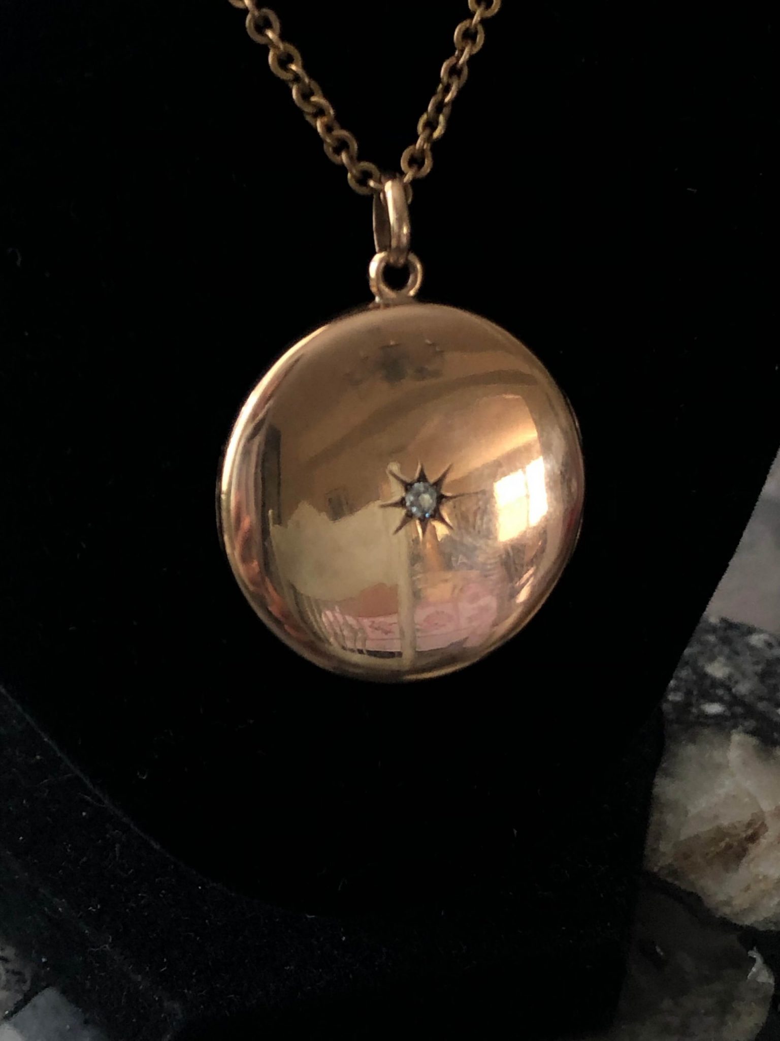 Victorian 10kt Rose Gold Diamond Locket (Vintage)