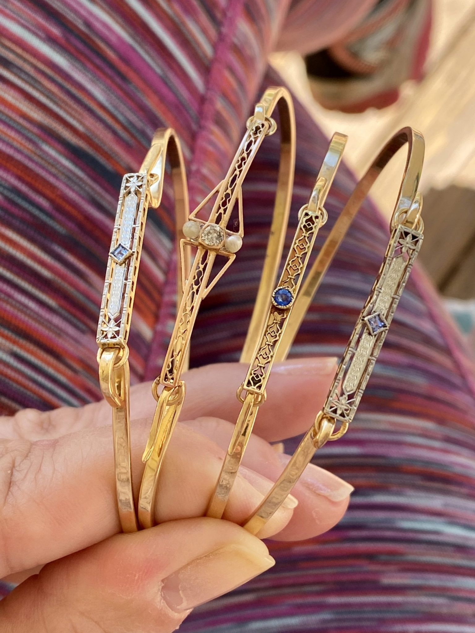 Antique Lingerie Pin Bracelets