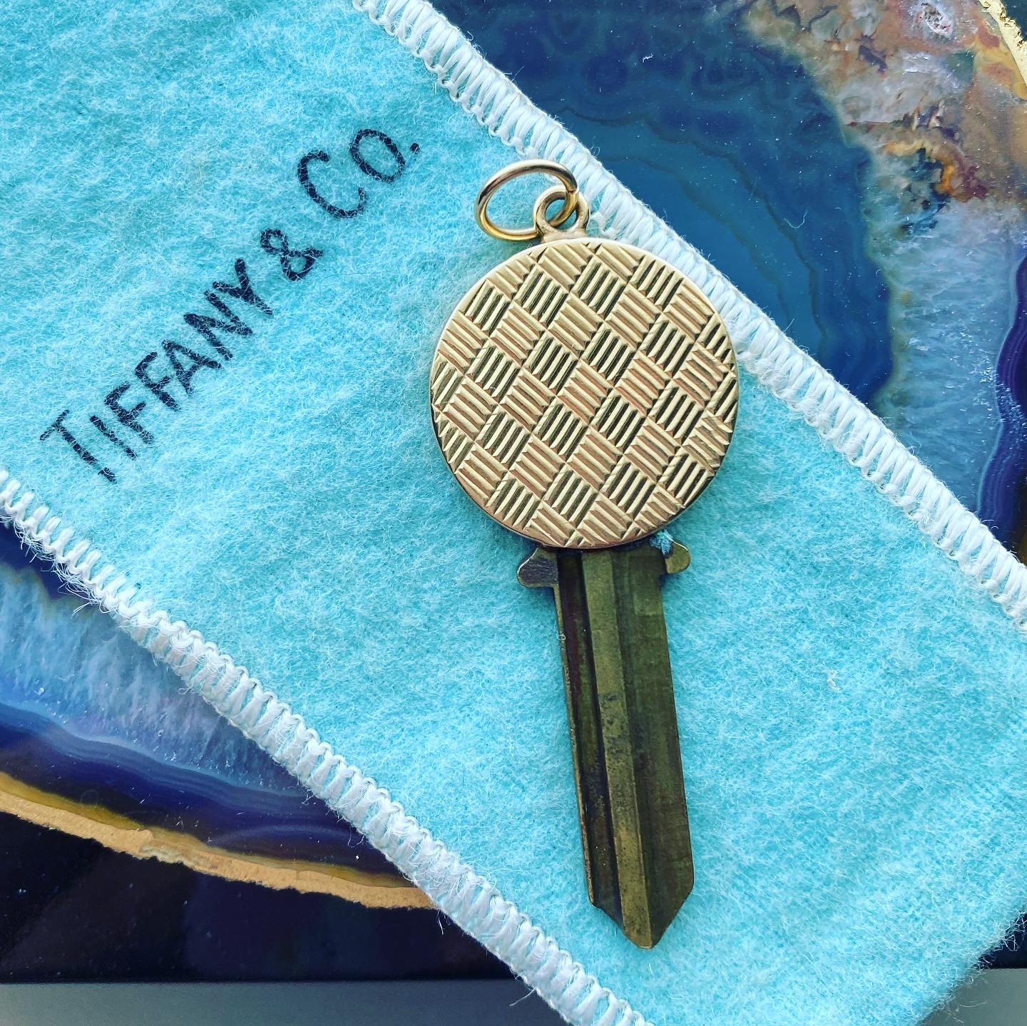 Brass and Yellow Gold Key (likely unsigned Tiffany & Co.)