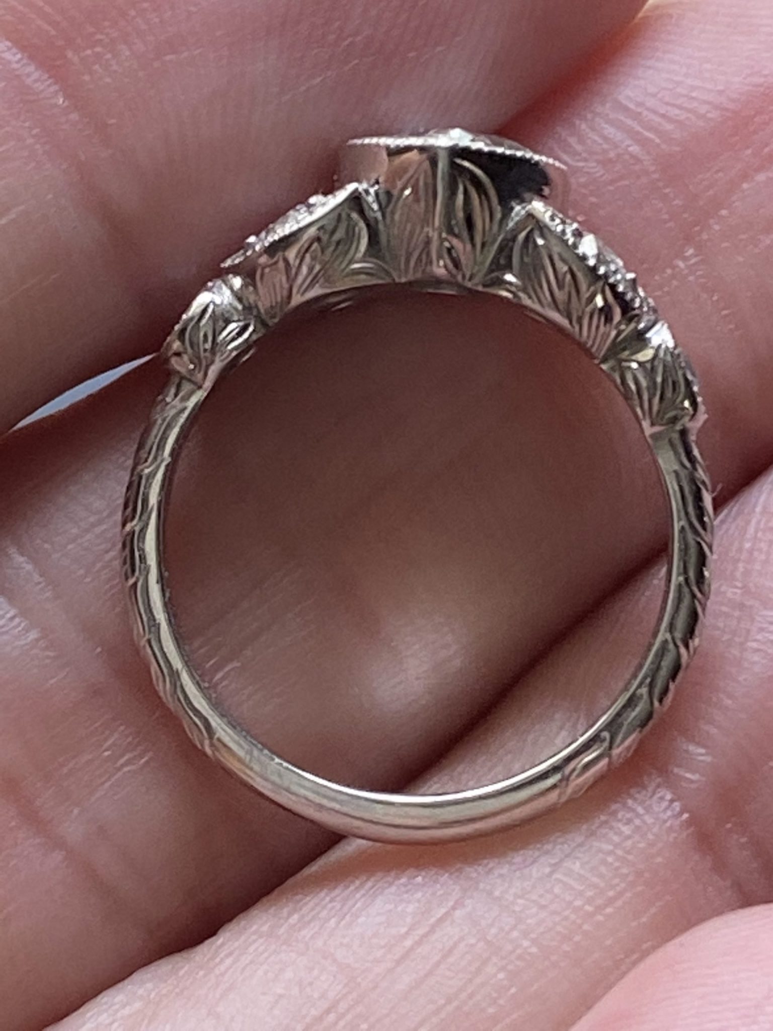 Antique Diamond Ring - Side View