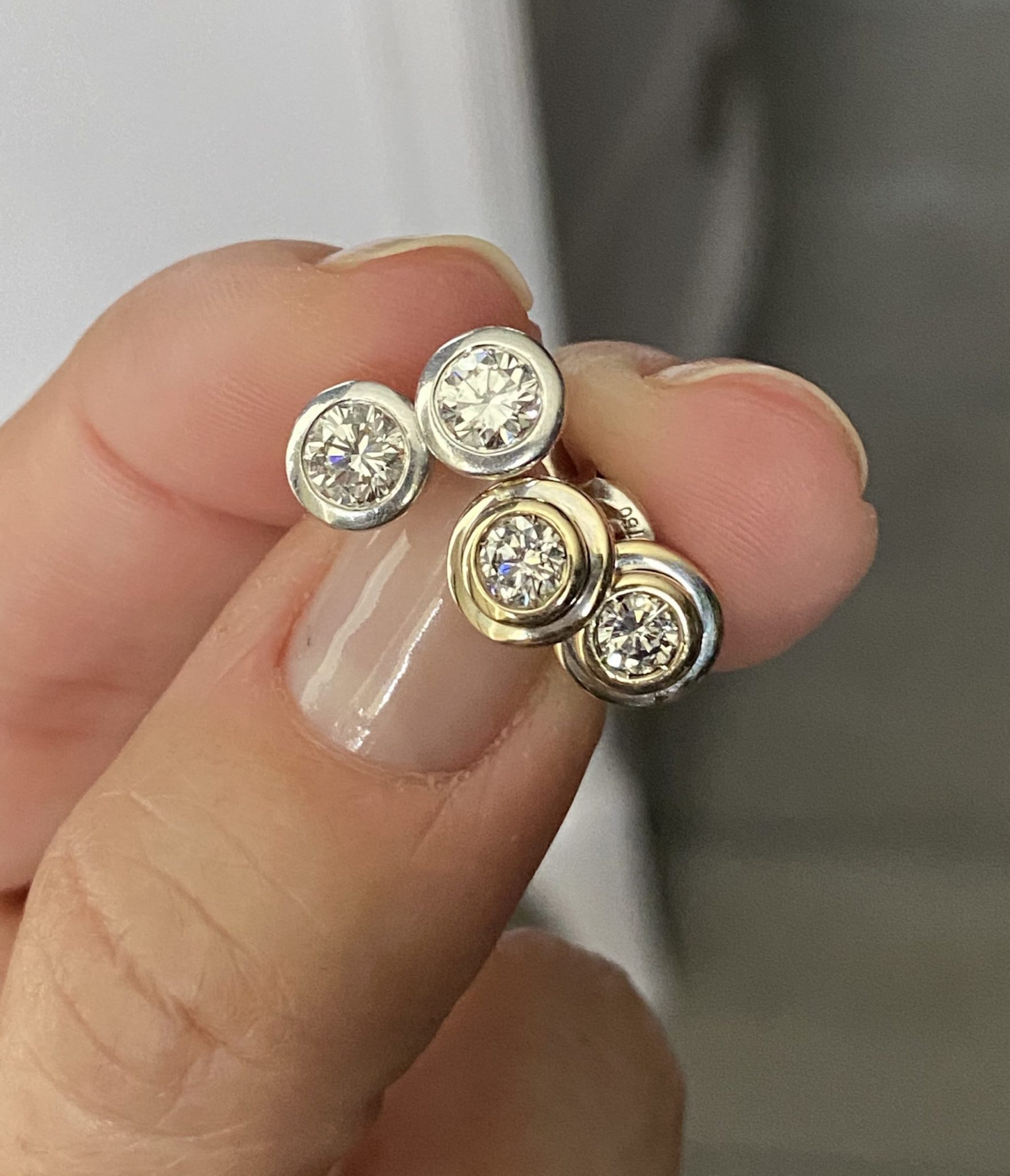 Vintage Diamond Solitaire Earrings